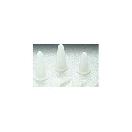Stockcap Tapered Flange Plugs-0.493-0.099-0.248-SILICONE-CLEAR, 100PK 220499